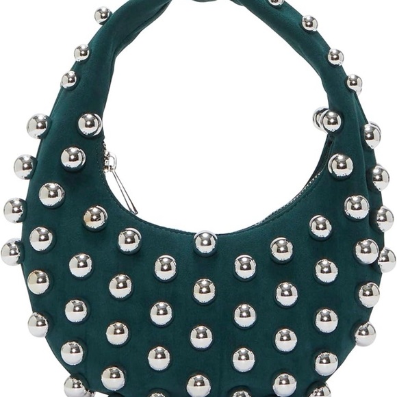 NWT Vince Camuto Aleck Studded Shoulder Bag in Malachite - Picture 2 of 10